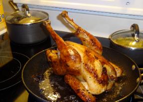 Pan roasted Buckeye chicken